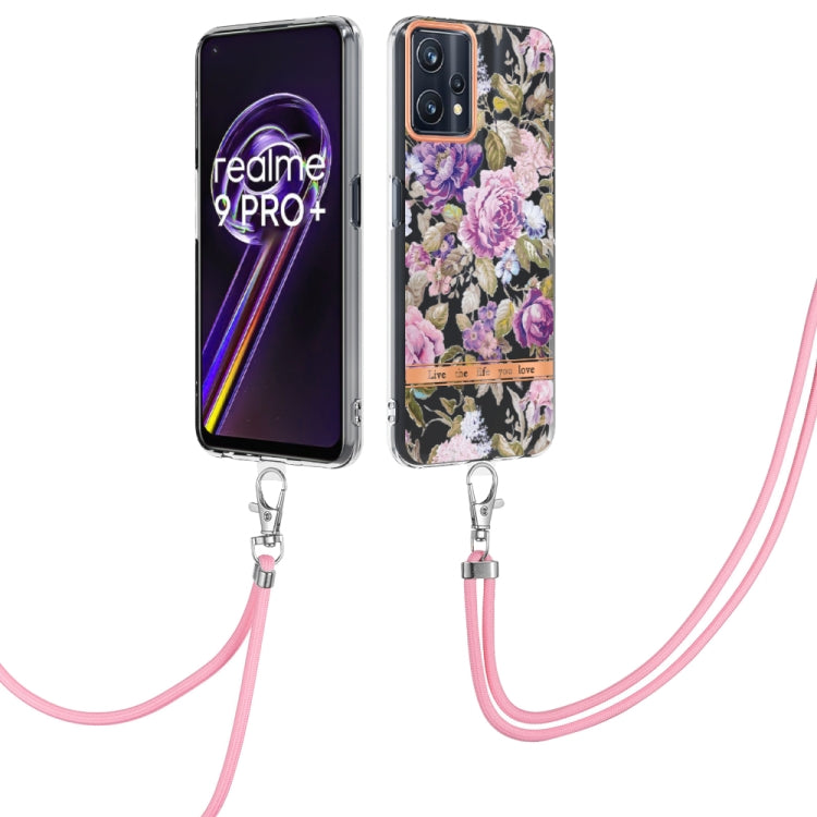 Flowers Series TPU Phone Case with Lanyard, For OnePlus N20 5G, For OPPO Realme 9 Pro+ 5G, For OPPO Realme 9 Pro 5G, For OPPO Realme 9i/A36/A96 4G, For OPPO Realme C21Y, For Xiaomi Redmi Note 11s, For Samsung Galaxy A13, For Samsung Galaxy A23