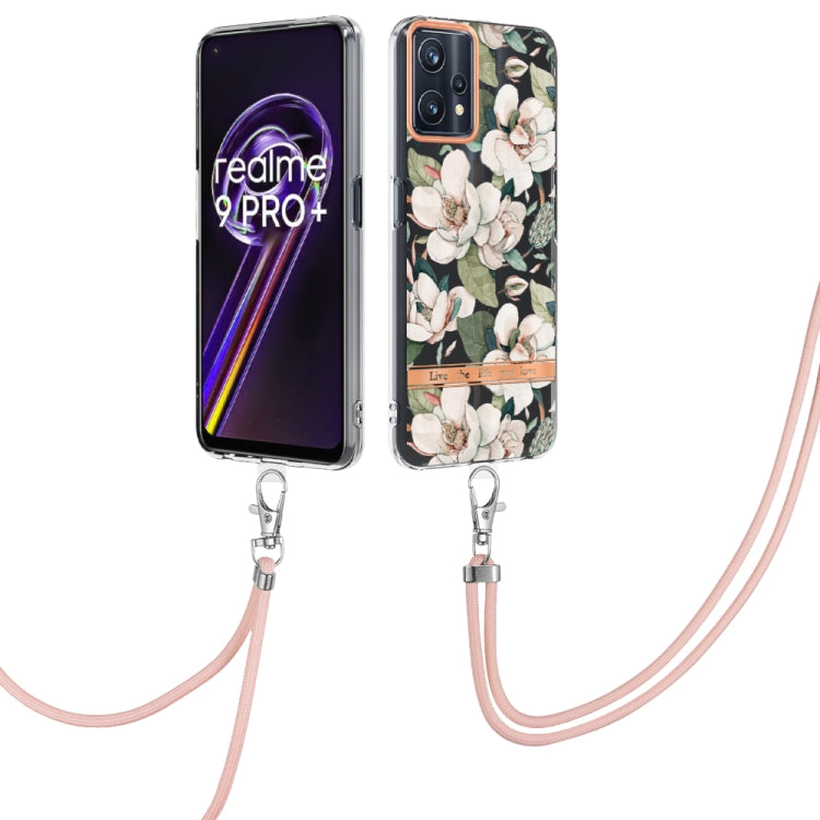 Flowers Series TPU Phone Case with Lanyard, For OnePlus N20 5G, For OPPO Realme 9 Pro+ 5G, For OPPO Realme 9 Pro 5G, For OPPO Realme 9i/A36/A96 4G, For OPPO Realme C21Y, For Xiaomi Redmi Note 11s, For Samsung Galaxy A13, For Samsung Galaxy A23