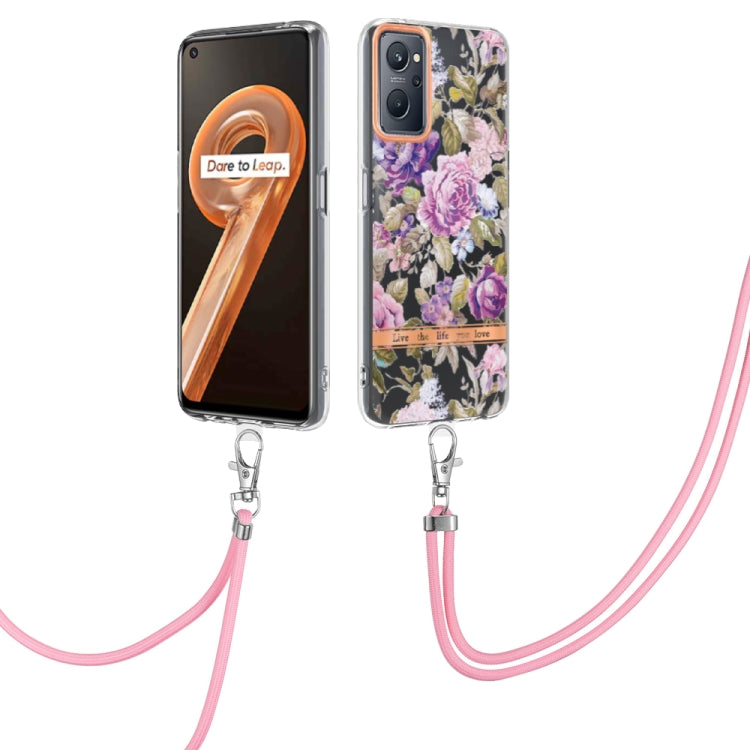Flowers Series TPU Phone Case with Lanyard, For OnePlus N20 5G, For OPPO Realme 9 Pro+ 5G, For OPPO Realme 9 Pro 5G, For OPPO Realme 9i/A36/A96 4G, For OPPO Realme C21Y, For Xiaomi Redmi Note 11s, For Samsung Galaxy A13, For Samsung Galaxy A23