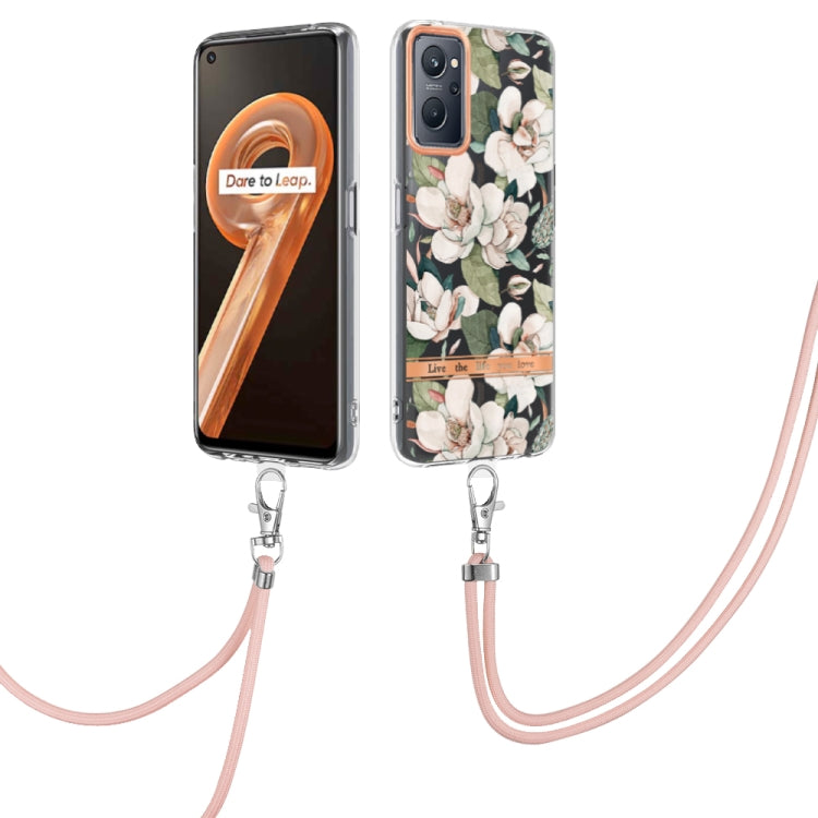 Flowers Series TPU Phone Case with Lanyard, For OnePlus N20 5G, For OPPO Realme 9 Pro+ 5G, For OPPO Realme 9 Pro 5G, For OPPO Realme 9i/A36/A96 4G, For OPPO Realme C21Y, For Xiaomi Redmi Note 11s, For Samsung Galaxy A13, For Samsung Galaxy A23