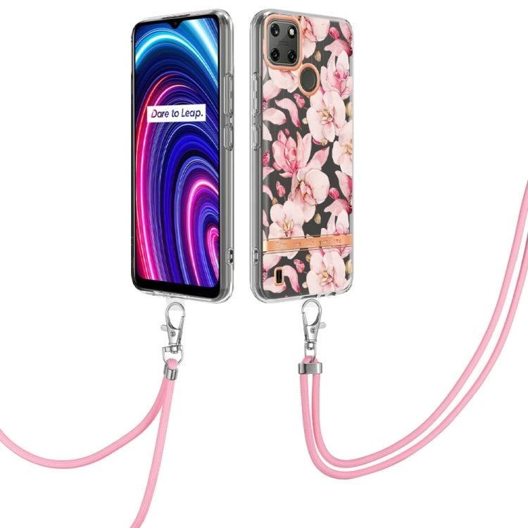 Flowers Series TPU Phone Case with Lanyard, For OnePlus N20 5G, For OPPO Realme 9 Pro+ 5G, For OPPO Realme 9 Pro 5G, For OPPO Realme 9i/A36/A96 4G, For OPPO Realme C21Y, For Xiaomi Redmi Note 11s, For Samsung Galaxy A13, For Samsung Galaxy A23
