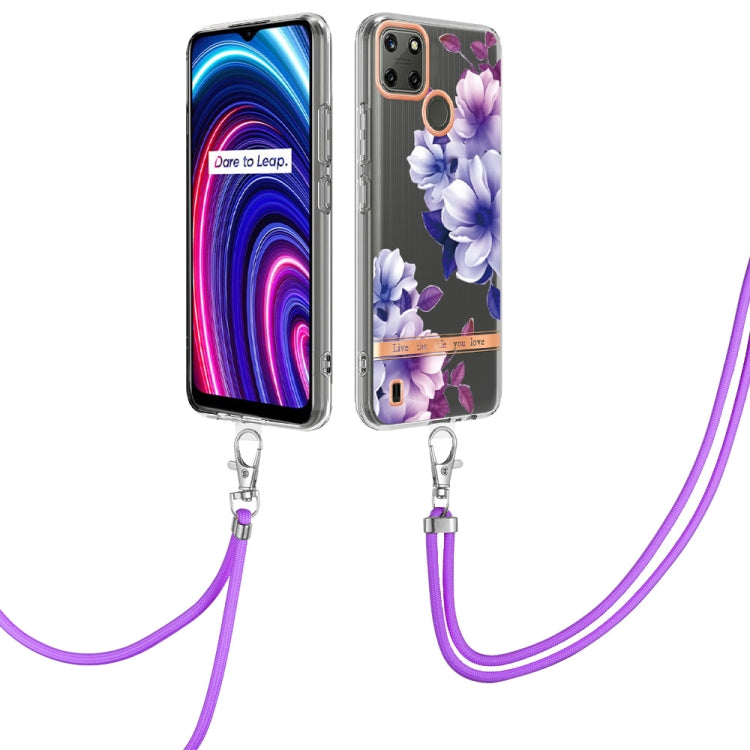 Flowers Series TPU Phone Case with Lanyard, For OnePlus N20 5G, For OPPO Realme 9 Pro+ 5G, For OPPO Realme 9 Pro 5G, For OPPO Realme 9i/A36/A96 4G, For OPPO Realme C21Y, For Xiaomi Redmi Note 11s, For Samsung Galaxy A13, For Samsung Galaxy A23