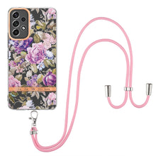 Load image into Gallery viewer, Flowers Series TPU Phone Case with Lanyard, For Samsung Galaxy A73 5G