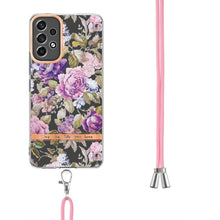 Load image into Gallery viewer, Flowers Series TPU Phone Case with Lanyard, For Samsung Galaxy A73 5G