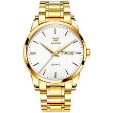 Load image into Gallery viewer, OLEVS 6898 Men Waterproof Luminous Steel Watch Band Quartz Watch