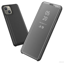 Load image into Gallery viewer, Plated Mirror Horizontal Flip Leather Phone Case with Holder, For iPhone 14, For iPhone 14 Plus, For iPhone 14 Pro