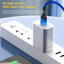 Load image into Gallery viewer, 6A Woven Style USB Charging Cable, Cable Length: 1m, USB-C / Type-C, Micro USB, 8 Pin