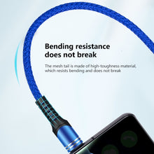 Load image into Gallery viewer, 6A Woven Style USB Charging Cable, Cable Length: 1m, USB-C / Type-C, Micro USB, 8 Pin