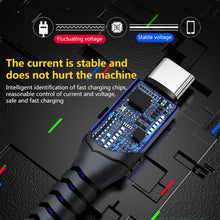 Load image into Gallery viewer, 6A Woven Style USB Charging Cable, Cable Length: 1m, USB-C / Type-C, Micro USB, 8 Pin
