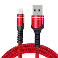 Load image into Gallery viewer, 6A Woven Style USB Charging Cable, Cable Length: 1m, USB-C / Type-C, Micro USB, 8 Pin