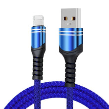 Load image into Gallery viewer, 6A Woven Style USB Charging Cable, Cable Length: 1m, USB-C / Type-C, Micro USB, 8 Pin