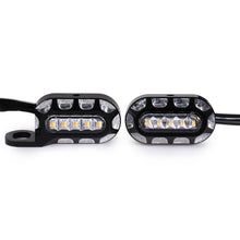 Load image into Gallery viewer, HP-Z058 Motorcycle Modified Rearview Mirror LED Turn Signal Light for Harley Sportsters XL 883 / 1200, For Honda / Yamaha / Kawasaki-Black White, Black, Electroplating White, Electroplating Black