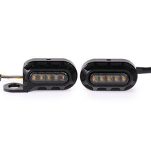 Load image into Gallery viewer, HP-Z058 Motorcycle Modified Rearview Mirror LED Turn Signal Light for Harley Sportsters XL 883 / 1200, For Honda / Yamaha / Kawasaki-Black White, Black, Electroplating White, Electroplating Black