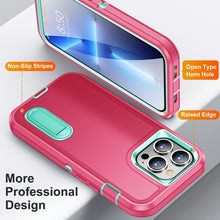 Load image into Gallery viewer, 3 in 1 Rugged Holder Phone Case, For iPhone 14, For iPhone 14 Plus, For iPhone 14 Pro, For iPhone 14 Pro Max