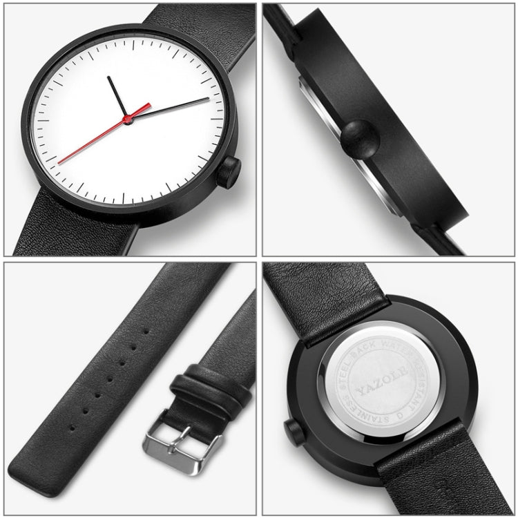 YAZOLE 522 Red & Blue Pointer Quartz Movement Sports Watch