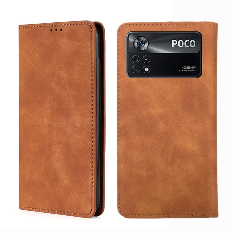 Skin Feel Magnetic Flip Leather Phone Case, For Xiaomi Poco M4 Pro, For Xiaomi Poco X4 Pro 5G, For Xiaomi Redmi K50 / K50 Pro, For Xiaomi Redmi K50 Gaming, For Xiaomi Redmi Note 11 Global / Note 11S, For Xiaomi Redmi Note 11 Pro 4G/5G Global           ...