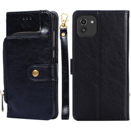 Zipper Bag Leather Phone Case, For Samsung Galaxy A03 EU, For Samsung Galaxy A23 5G, For Samsung Galaxy M33 5G, For Samsung Galaxy M53 5G, For Sony Xperia Ace III, For Xiaomi Poco M4 Pro, For Xiaomi Poco X4 Pro 5G, For Xiaomi Redmi K50/Redmi K50 Pro   ...