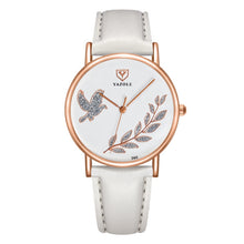 Load image into Gallery viewer, YAZOLE 360 Leather Band Dove of Peace Diamond Lady Watch