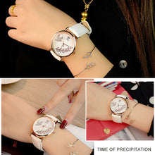 Load image into Gallery viewer, YAZOLE 360 Leather Band Dove of Peace Diamond Lady Watch