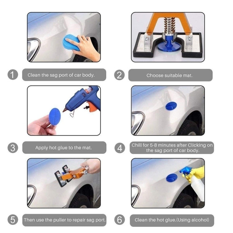 32 in 1 12V Car Cigarette Lighter Plug Paintless Dent Puller, 32 in 1 T-bar