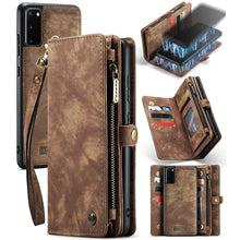 Load image into Gallery viewer, CaseMe Detachable Multifunctional Horizontal Flip Leather Case, with Card Slot &amp; Holder &amp; Zipper Wallet &amp; Photo Frame, For Samsung Galaxy S20 Ultra, For Samsung Galaxy S20 Plus, For Samsung Galaxy S20