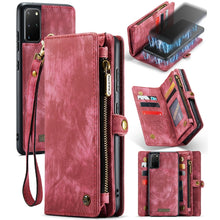 Load image into Gallery viewer, CaseMe Detachable Multifunctional Horizontal Flip Leather Case, with Card Slot &amp; Holder &amp; Zipper Wallet &amp; Photo Frame, For Samsung Galaxy S20 Ultra, For Samsung Galaxy S20 Plus, For Samsung Galaxy S20