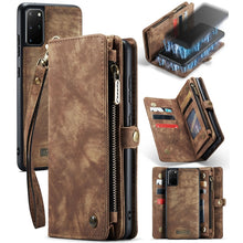 Load image into Gallery viewer, CaseMe Detachable Multifunctional Horizontal Flip Leather Case, with Card Slot &amp; Holder &amp; Zipper Wallet &amp; Photo Frame, For Samsung Galaxy S20 Ultra, For Samsung Galaxy S20 Plus, For Samsung Galaxy S20