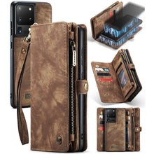 Load image into Gallery viewer, CaseMe Detachable Multifunctional Horizontal Flip Leather Case, with Card Slot &amp; Holder &amp; Zipper Wallet &amp; Photo Frame, For Samsung Galaxy S20 Ultra, For Samsung Galaxy S20 Plus, For Samsung Galaxy S20