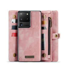 Load image into Gallery viewer, CaseMe Detachable Multifunctional Horizontal Flip Leather Case, with Card Slot &amp; Holder &amp; Zipper Wallet &amp; Photo Frame, For Samsung Galaxy S20 Plus, For Samsung Galaxy S20, For Samsung Galaxy S20 Ultra
