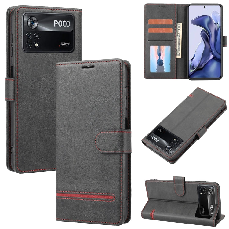 Classic Wallet Flip Leather Phone Case, For Xiaomi Poco F3 / K40 / K40 Pro, For Xiaomi Poco M4 Pro 4G, For Xiaomi Poco X3 NFC, For Xiaomi Poco X4 Pro 5G