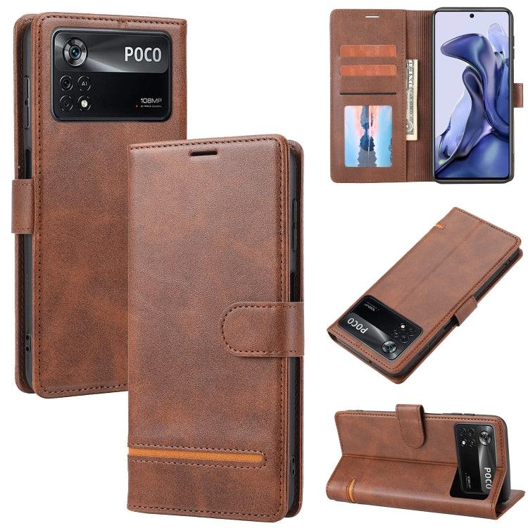 Classic Wallet Flip Leather Phone Case, For Xiaomi Poco F3 / K40 / K40 Pro, For Xiaomi Poco M4 Pro 4G, For Xiaomi Poco X3 NFC, For Xiaomi Poco X4 Pro 5G