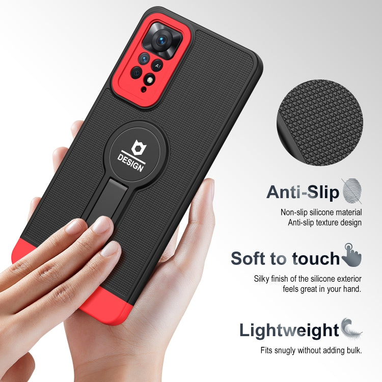 Small Tail Holder TPU+PC Phone Case, For Xiaomi Redmi Note 11 4G 2022 / Note 11S