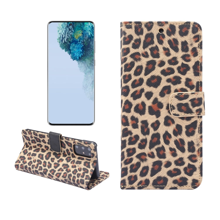 Leopard Pattern Horizontal Flip Leather Case with Holder & Card Slots, For Galaxy S20