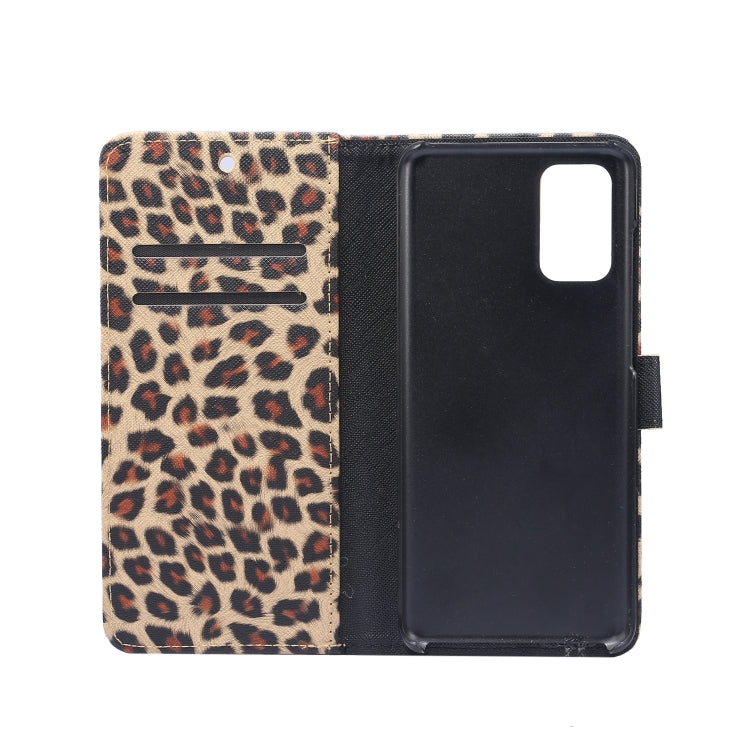 Leopard Pattern Horizontal Flip Leather Case with Holder & Card Slots, For Galaxy S20