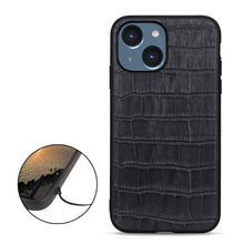 Load image into Gallery viewer, Crocodile Texture Genuine Leather Phone Case, For iPhone 14, For iPhone 14 Plus, For iPhone 14 Pro, For iPhone 14 Pro Max