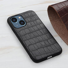 Load image into Gallery viewer, Crocodile Texture Genuine Leather Phone Case, For iPhone 14, For iPhone 14 Plus, For iPhone 14 Pro, For iPhone 14 Pro Max