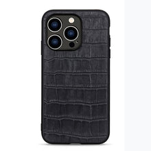 Load image into Gallery viewer, Crocodile Texture Genuine Leather Phone Case, For iPhone 14, For iPhone 14 Plus, For iPhone 14 Pro, For iPhone 14 Pro Max