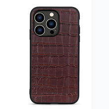 Load image into Gallery viewer, Crocodile Texture Genuine Leather Phone Case, For iPhone 14, For iPhone 14 Plus, For iPhone 14 Pro, For iPhone 14 Pro Max