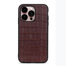 Load image into Gallery viewer, Crocodile Texture Genuine Leather Phone Case, For iPhone 14, For iPhone 14 Plus, For iPhone 14 Pro, For iPhone 14 Pro Max