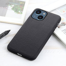 Load image into Gallery viewer, Lambskin Texture Genuine Leather Phone Case, For iPhone 14, For iPhone 14 Plus, For iPhone 14 Pro, For iPhone 14 Pro Max