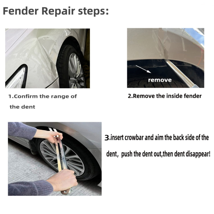 N9 Car Dent Removal Fender Damage Repair Puller Lifter Arc Crowbar Tools, N9