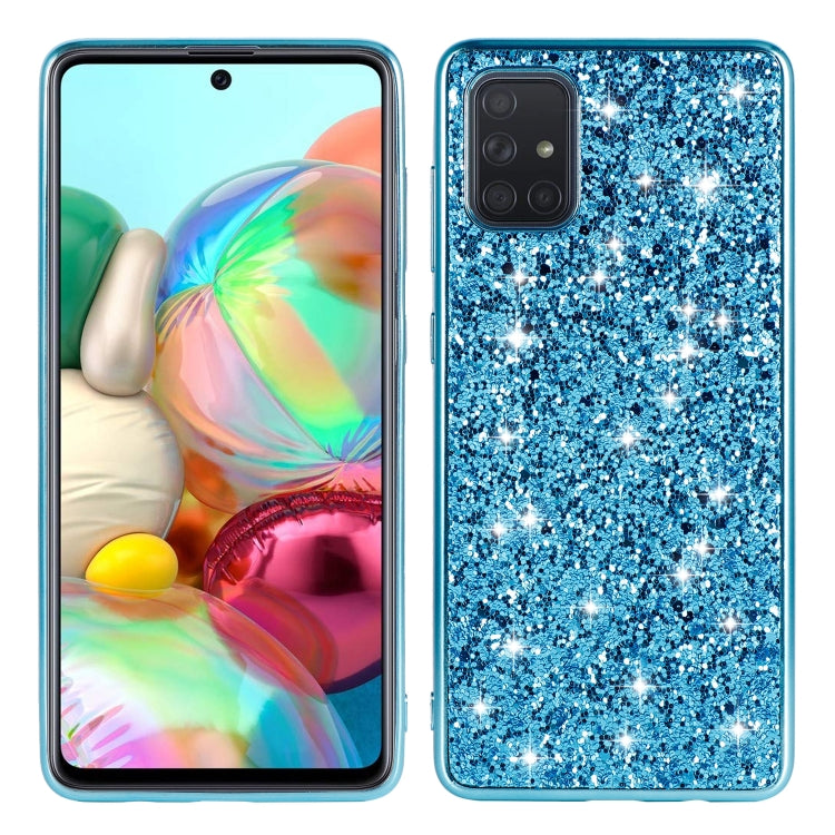 Plating Glittery Powder Shockproof TPU Protective Case, For Samsung Galaxy A51, For Samsung Galaxy S20, For Samsung Galaxy S20+