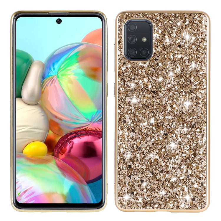 Plating Glittery Powder Shockproof TPU Protective Case, For Samsung Galaxy A51, For Samsung Galaxy S20, For Samsung Galaxy S20+