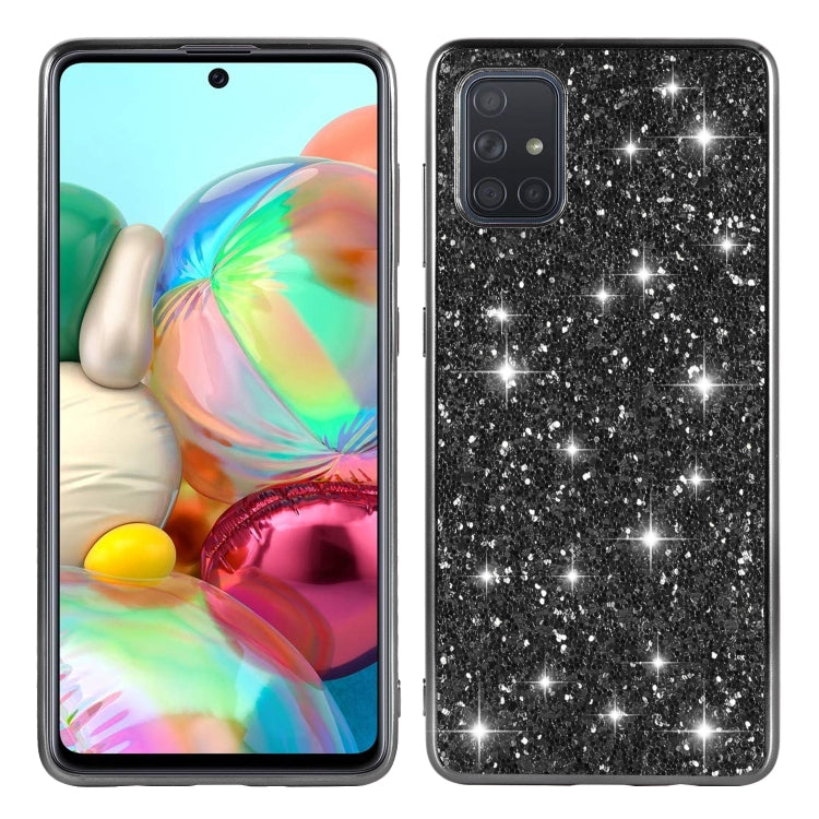 Plating Glittery Powder Shockproof TPU Protective Case, For Samsung Galaxy A51, For Samsung Galaxy S20, For Samsung Galaxy S20+