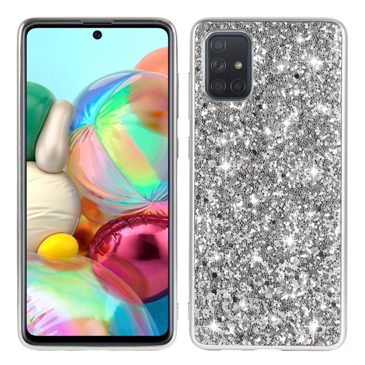 Plating Glittery Powder Shockproof TPU Protective Case, For Samsung Galaxy A51, For Samsung Galaxy S20, For Samsung Galaxy S20+