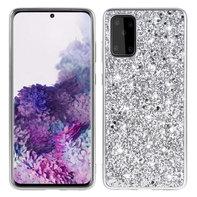 Plating Glittery Powder Shockproof TPU Protective Case, For Samsung Galaxy A51, For Samsung Galaxy S20, For Samsung Galaxy S20+