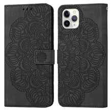Load image into Gallery viewer, Mandala Embossed Flip Leather Phone Case, For iPhone 11 Pro Max, For iPhone X / XS, For iPhone XR, For iPhone XS Max, For iPhone SE 2022 / 2020 / 8 / 7, For iPhone 7 Plus / 8 Plus