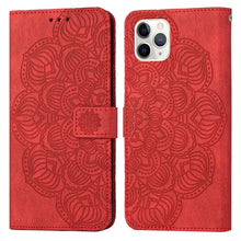 Load image into Gallery viewer, Mandala Embossed Flip Leather Phone Case, For iPhone 11 Pro Max, For iPhone X / XS, For iPhone XR, For iPhone XS Max, For iPhone SE 2022 / 2020 / 8 / 7, For iPhone 7 Plus / 8 Plus