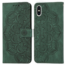 Load image into Gallery viewer, Mandala Embossed Flip Leather Phone Case, For iPhone 11 Pro Max, For iPhone X / XS, For iPhone XR, For iPhone XS Max, For iPhone SE 2022 / 2020 / 8 / 7, For iPhone 7 Plus / 8 Plus