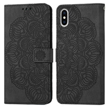 Load image into Gallery viewer, Mandala Embossed Flip Leather Phone Case, For iPhone 11 Pro Max, For iPhone X / XS, For iPhone XR, For iPhone XS Max, For iPhone SE 2022 / 2020 / 8 / 7, For iPhone 7 Plus / 8 Plus